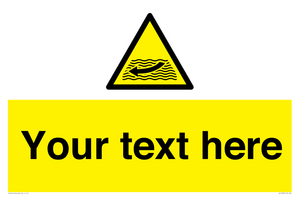 Custom Warning strong river flows